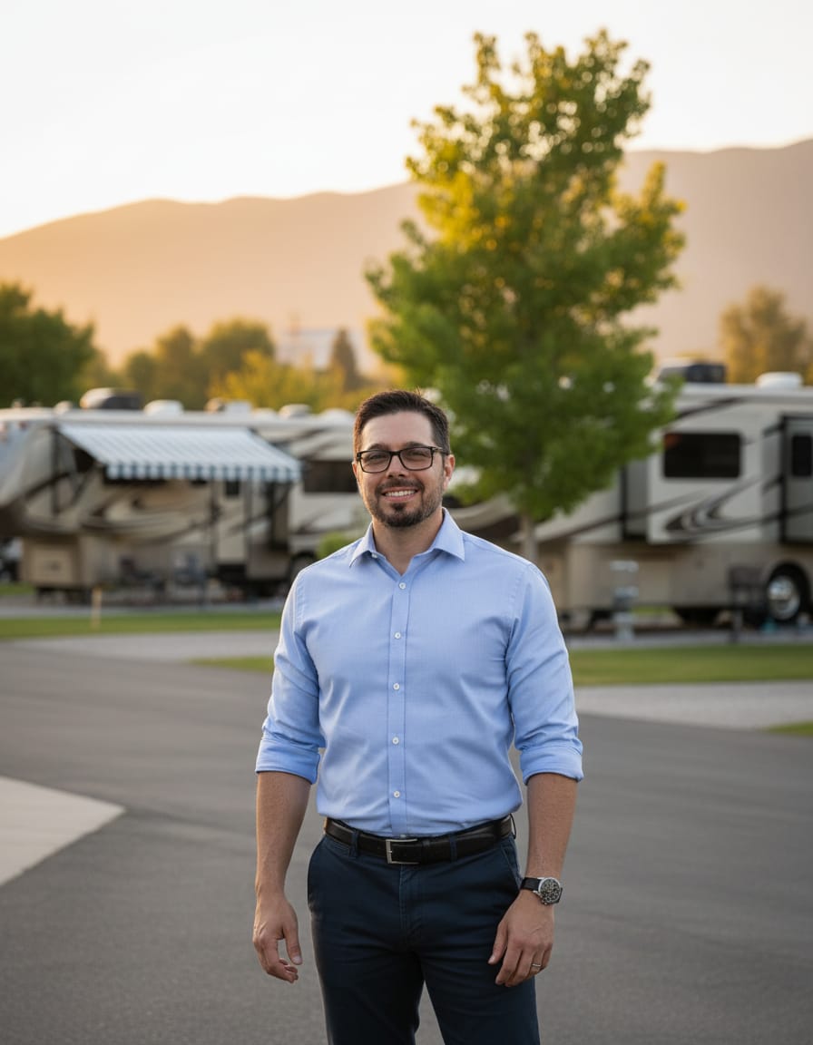 John Payne at an RV park